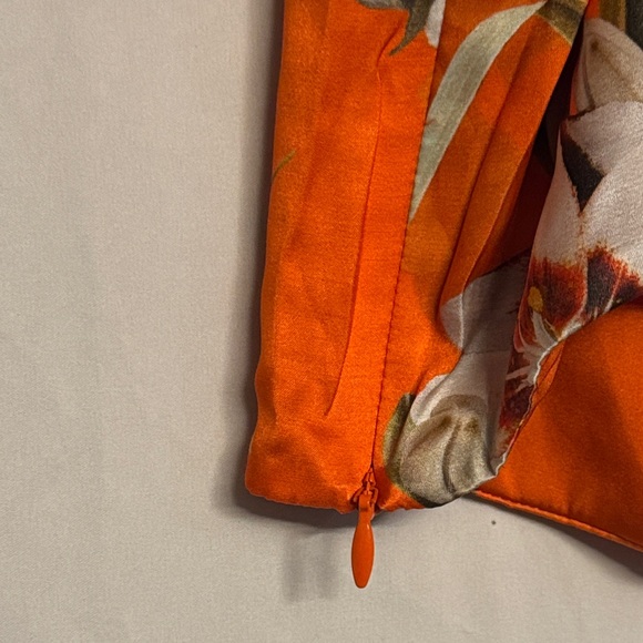 All Saints Alexia Dorada Sleeveless Floral Top, Size 8, Color Orange/Cream/green - Picture 8 of 10